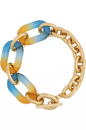 Paco rabanne XL Link -tone resin necklace