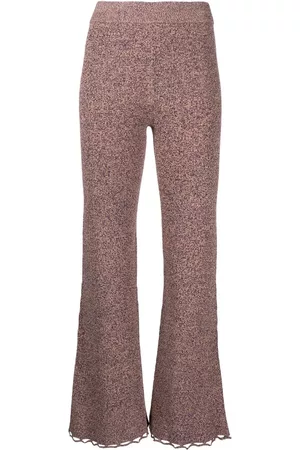 ULLA JOHNSON Knitted flared trousers