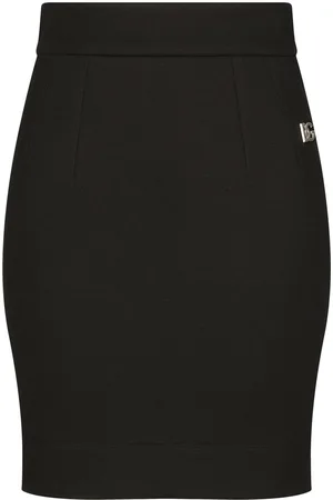 Dolce & Gabbana DG-logo Milano-rib miniskirt