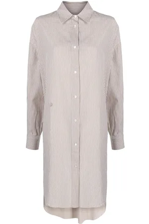 Marant Etoile Striped cotton shirt dress