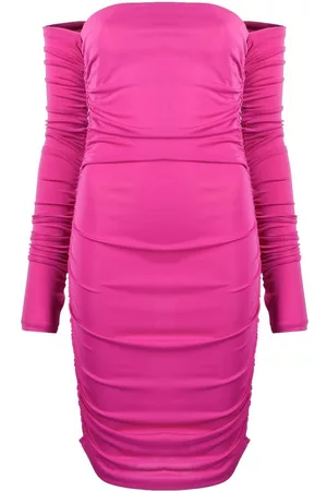The Andamane Ruched off-shoulder dress