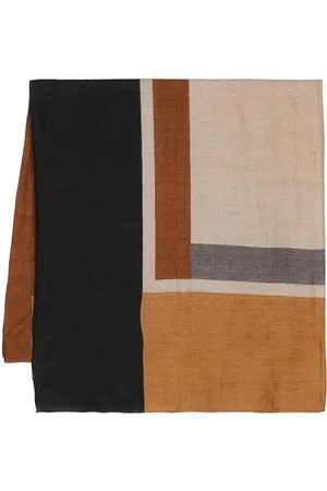 Saint Laurent Striped linen scarf
