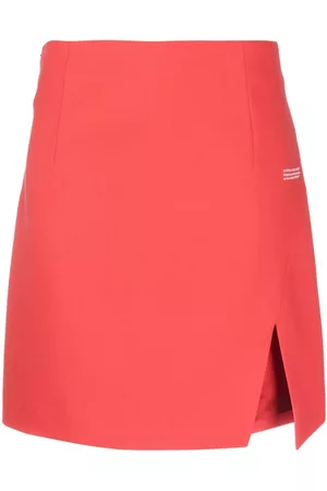 OFF-WHITE Logo-print high-waisted skirt
