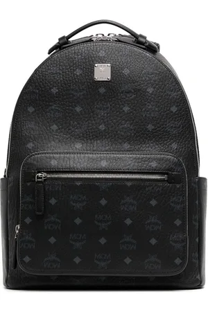 MCM Men Rucksacks - Zipped logo-print backpack