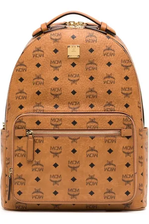 MCM Men Rucksacks - Logo-print zipped backpack