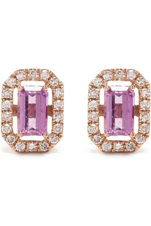 Shay 18kt rose gold Mini Me diamond and sapphire earrings