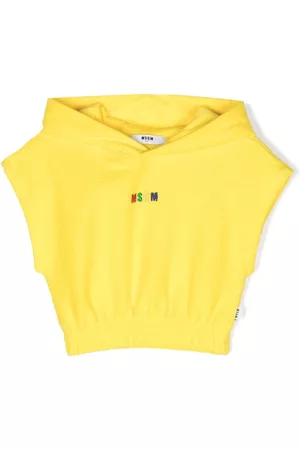 Msgm Logo-print sleeveless hoodie