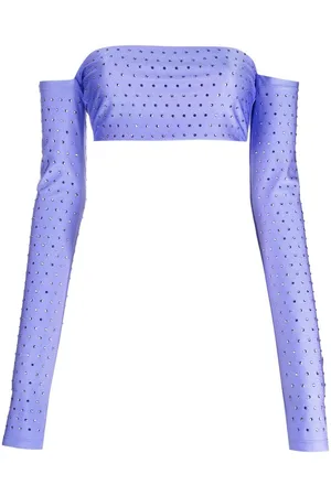 The Andamane Rhinestone-embellished cropped top