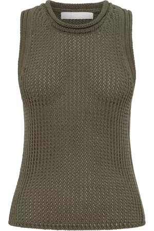 DION LEE Grid Mesh tank top