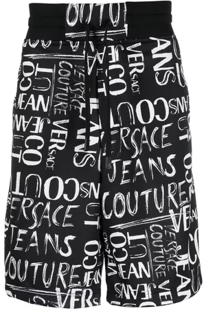 VERSACE Logo-print track shorts