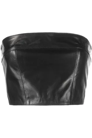 Manokhi Cropped leather top