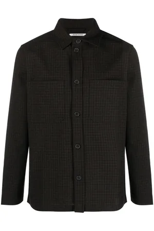 WoodWood Clive check-pattern wool shirt