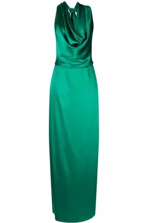 Voz Cowl-neck halterneck maxi dress