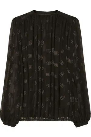 Dolce & Gabbana DG-logo satin blouse