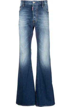 Dsquared2 Faded-effect wide-leg jeans