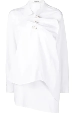 KIMHEKIM Gathered asymmetric shirt