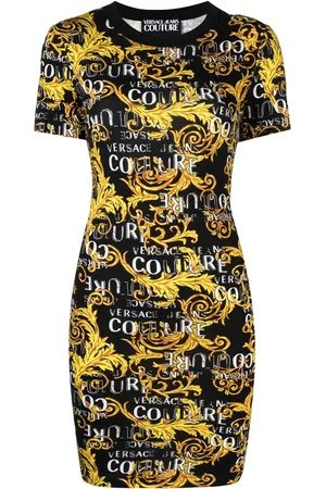 VERSACE Baroque-print minidress