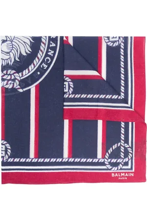 Balmain Stripe-print cotton scarf