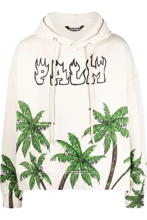 Palm Angels Logo-print long-sleeve hoodie