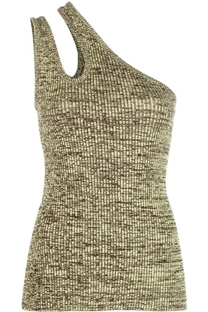 REMAIN One-shoulder marl-knit vest