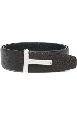 Tom Ford Logo-plaque leather belt