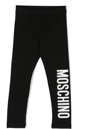Moschino Logo-print stretch-cotton leggings