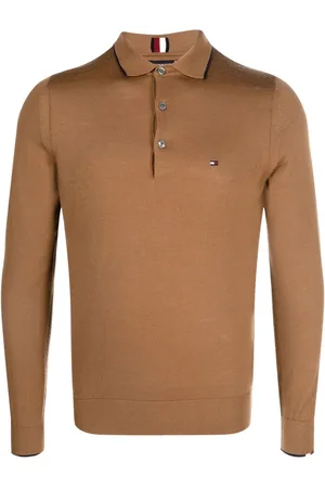 Tommy Hilfiger Logo-embroidered polo-collar sweatshirt