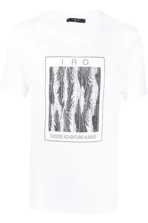 IRO Graphic-print linen T-shirt