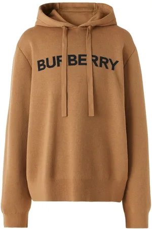 Burberry Logo intarsia wool-cotton oversized hoodie