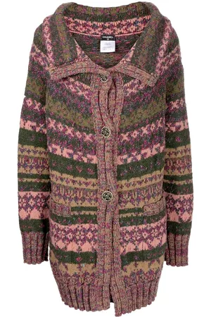 CHANEL Intarsia-knit cardigan