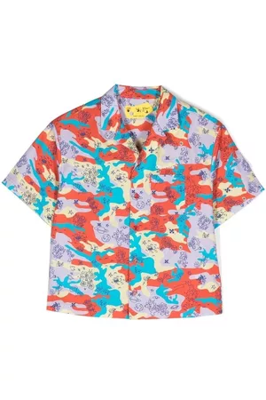 OFF-WHITE Camouflage-print short-sleeved shirt