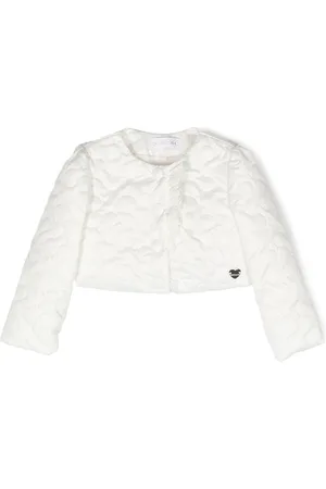 MONNALISA Logo-patch quilted jacket