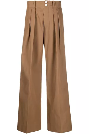 Plan C Pleated high-waisted trousers