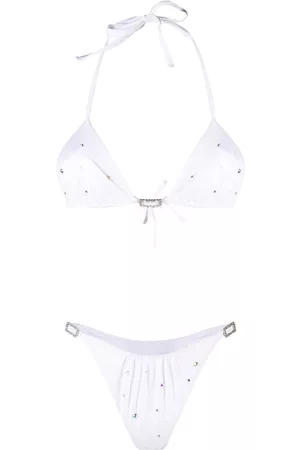 Alessandra Rich Rhinestone-embellished bikini set
