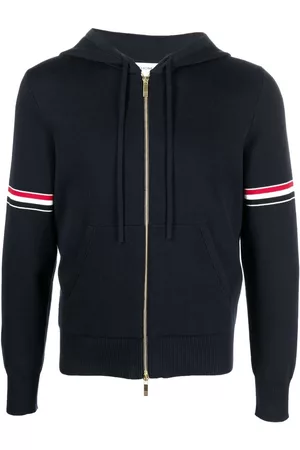 Thom Browne Striped zip-up hoodie
