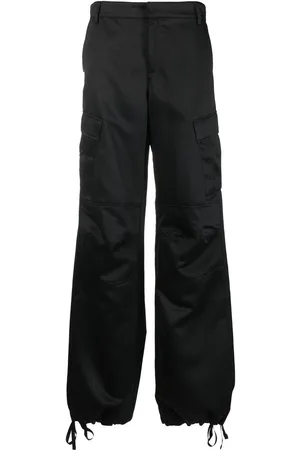 The Andamane Wide-leg satin cargo pants