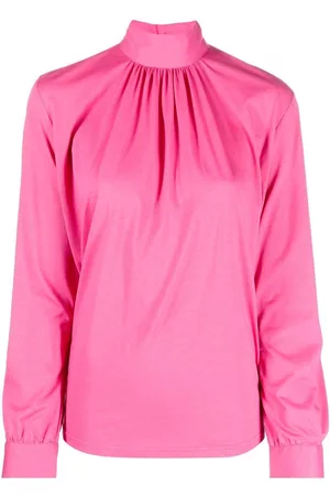 Xacus Gathered-detail high neck blouse