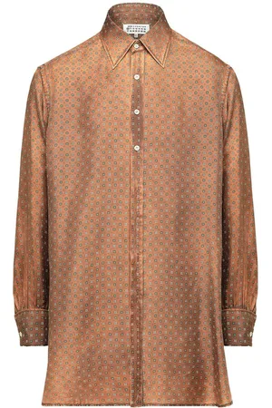 Maison Margiela Graphic-print silk shirt