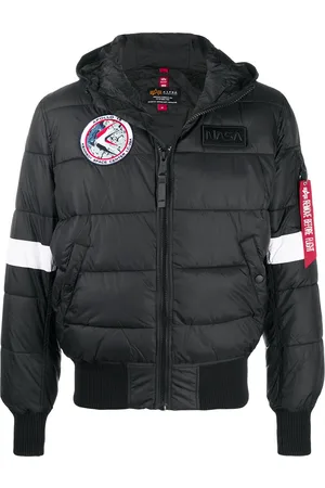 Alpha Industries Nasa-print quilted jacket