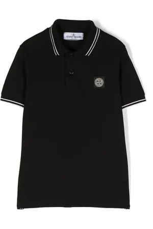 Stone Island Compass-patch tipped polo shirt
