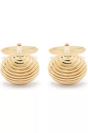 Lanvin Round ridged cufflinks