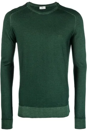 Etro Embroidered-logo crew-neck jumper