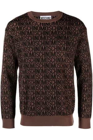 Moschino Monogram-jacquard crew neck jumper