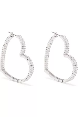 Swarovski Matrix heart-hoop earrings
