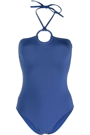 Fisico ring-embellished swimsuit - Blue