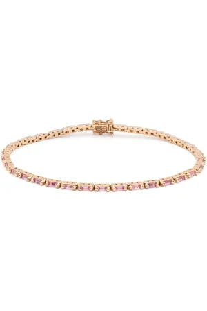 Suzanne Kalan 18kt rose gold Linear sapphire tennis bracelet