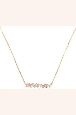 Suzanne Kalan 18kt yellow diamond bar necklace