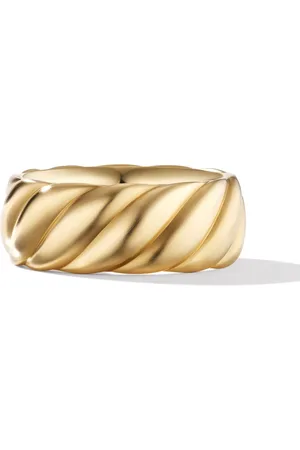 David Yurman 18kt gold Sculpted Cable Contour band ring (9mm)