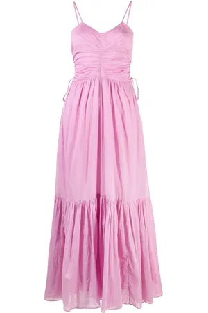 Marant Etoile Scoop-neck tiered maxi dress