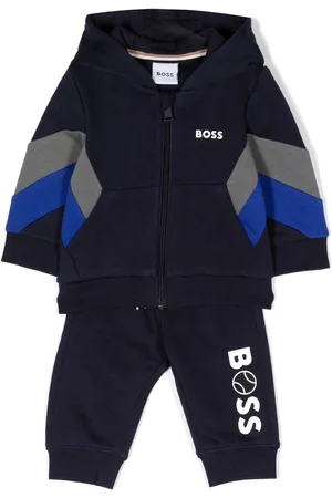 HUGO BOSS Chevron-stripe hooded tracksuit